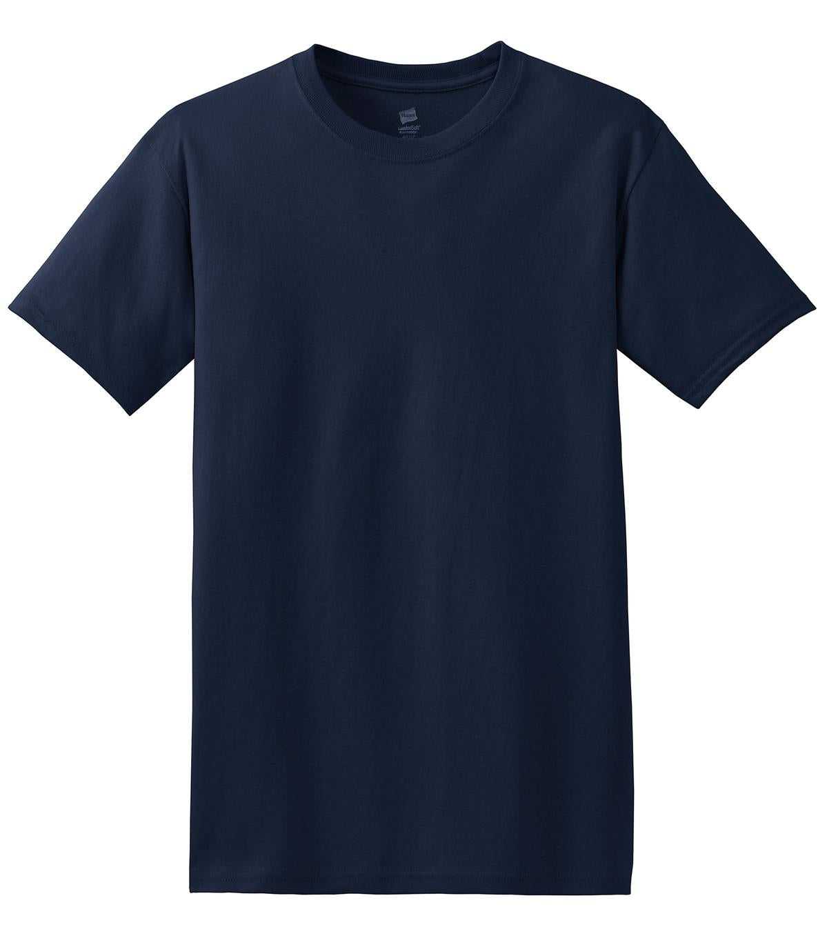 Hanes 5280 Comfortsoft 100% Cotton T-Shirt - Navy - HIT a Double