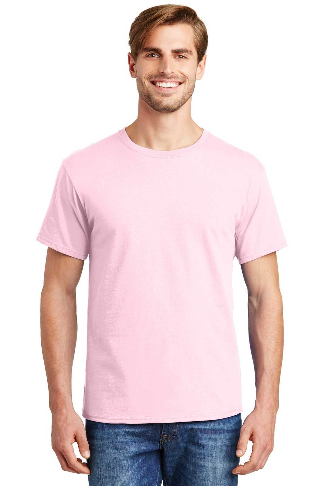 Hanes 5280 Comfortsoft 100% Cotton T-Shirt - Pale Pink