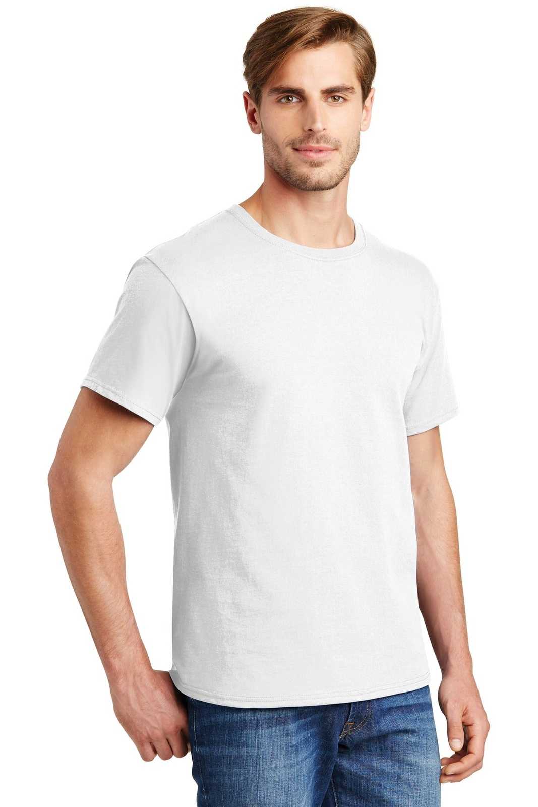 Hanes 5280 Comfortsoft 100% Cotton T-Shirt - White - HIT a Double