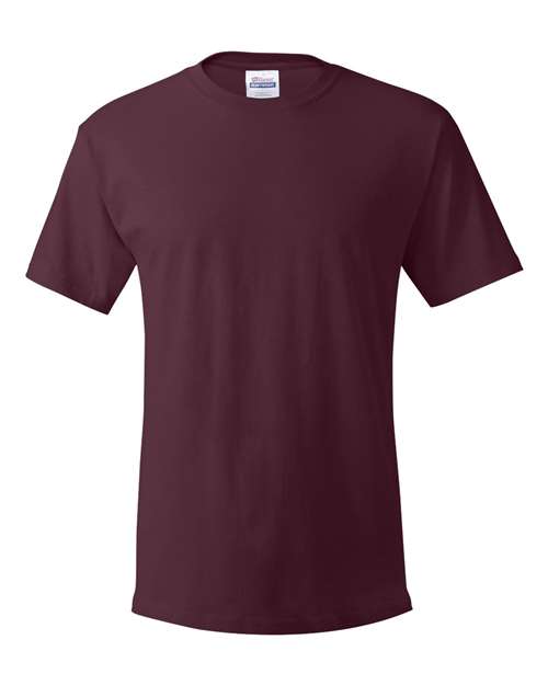 Hanes 5280 Essential-T Short Sleeve T-Shirt - Maroon - HIT a Double