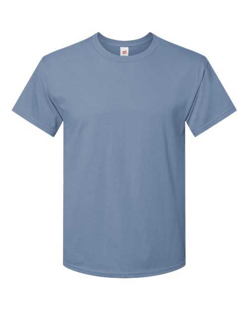 Hanes 5280 Essential-T Short Sleeve T-Shirt - Stonewashed Blue - HIT a Double