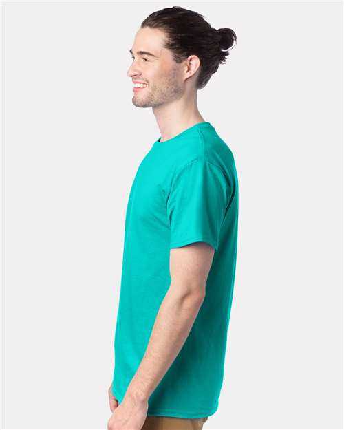 Hanes 5280 Essential-T T-Shirt - Athletic Teal&quot; - &quot;HIT a Double