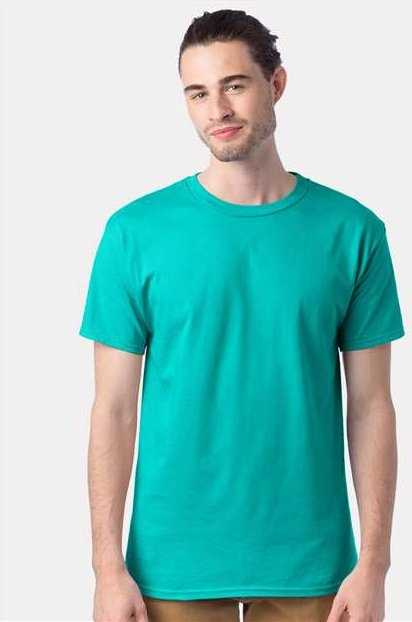 Hanes 5280 Essential-T T-Shirt - Athletic Teal&quot; - &quot;HIT a Double