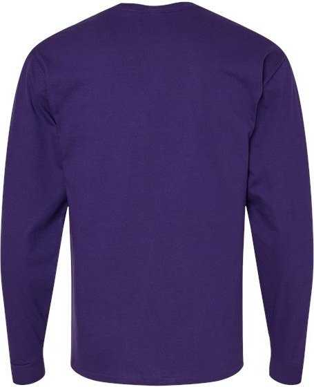 Hanes 5286 Essential-T Long Sleeve T-Shirt - Athletic Purple&quot; - &quot;HIT a Double