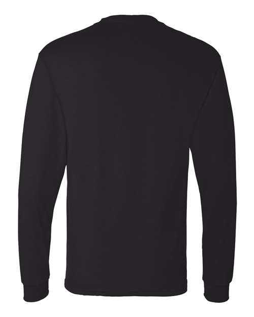 Hanes 5286 Essential-T Long Sleeve T-Shirt - Black - HIT a Double