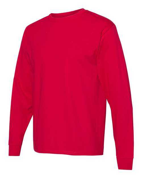 Hanes 5286 Essential-T Long Sleeve T-Shirt - Deep Red - HIT a Double