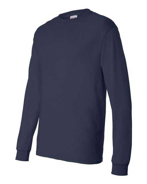 Hanes 5286 Essential-T Long Sleeve T-Shirt - Navy - HIT a Double