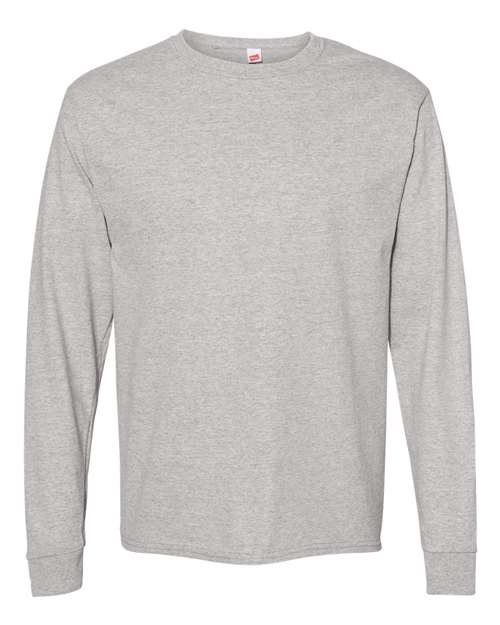 Hanes 5286 Essential-T Long Sleeve T-Shirt - Oxford Grey - HIT a Double