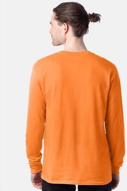 Hanes 5286 Essential-T Long Sleeve T-Shirt - Tennessee Orange&quot; - &quot;HIT a Double