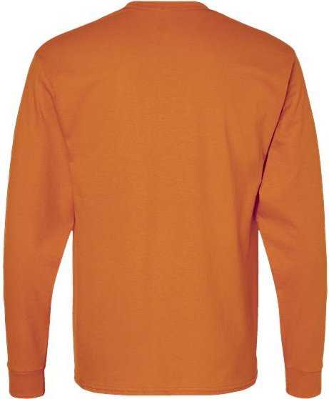 Hanes 5286 Essential-T Long Sleeve T-Shirt - Texas Orange&quot; - &quot;HIT a Double