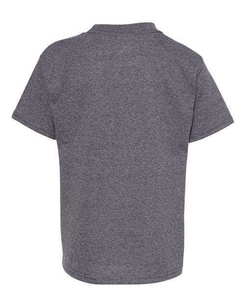 Hanes 5370 Ecosmart Youth Short Sleeve T-Shirt - Charcoal Heather - HIT a Double