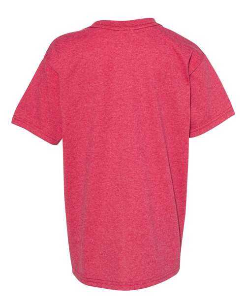 Hanes 5370 Ecosmart Youth Short Sleeve T-Shirt - Heather Red - HIT a Double