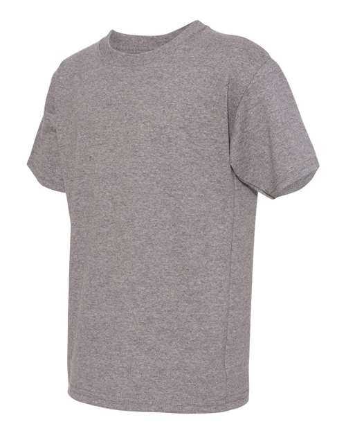 Hanes 5370 Ecosmart Youth Short Sleeve T-Shirt - Oxford Grey - HIT a Double