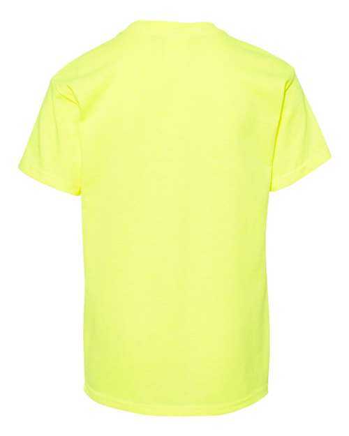 Hanes 5370 Ecosmart Youth Short Sleeve T-Shirt - Safety Green - HIT a Double