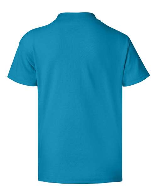Hanes 5370 Ecosmart Youth Short Sleeve T-Shirt - Teal - HIT a Double