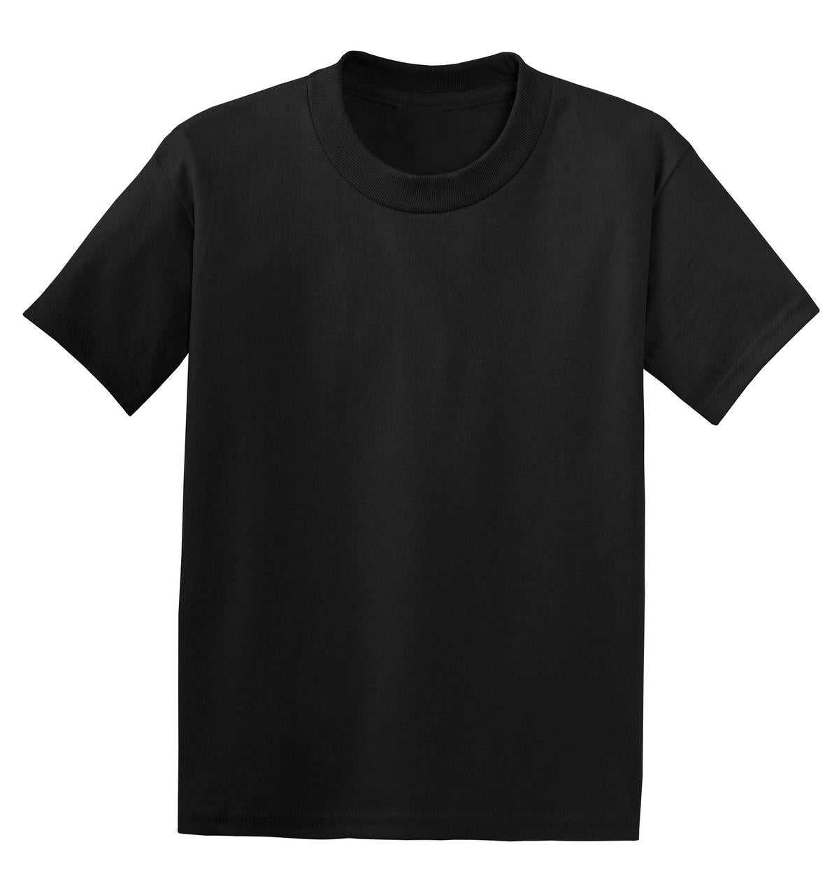Hanes 5370 Youth Ecosmart 50/50 Cotton/Poly T-Shirt - Black - HIT a Double