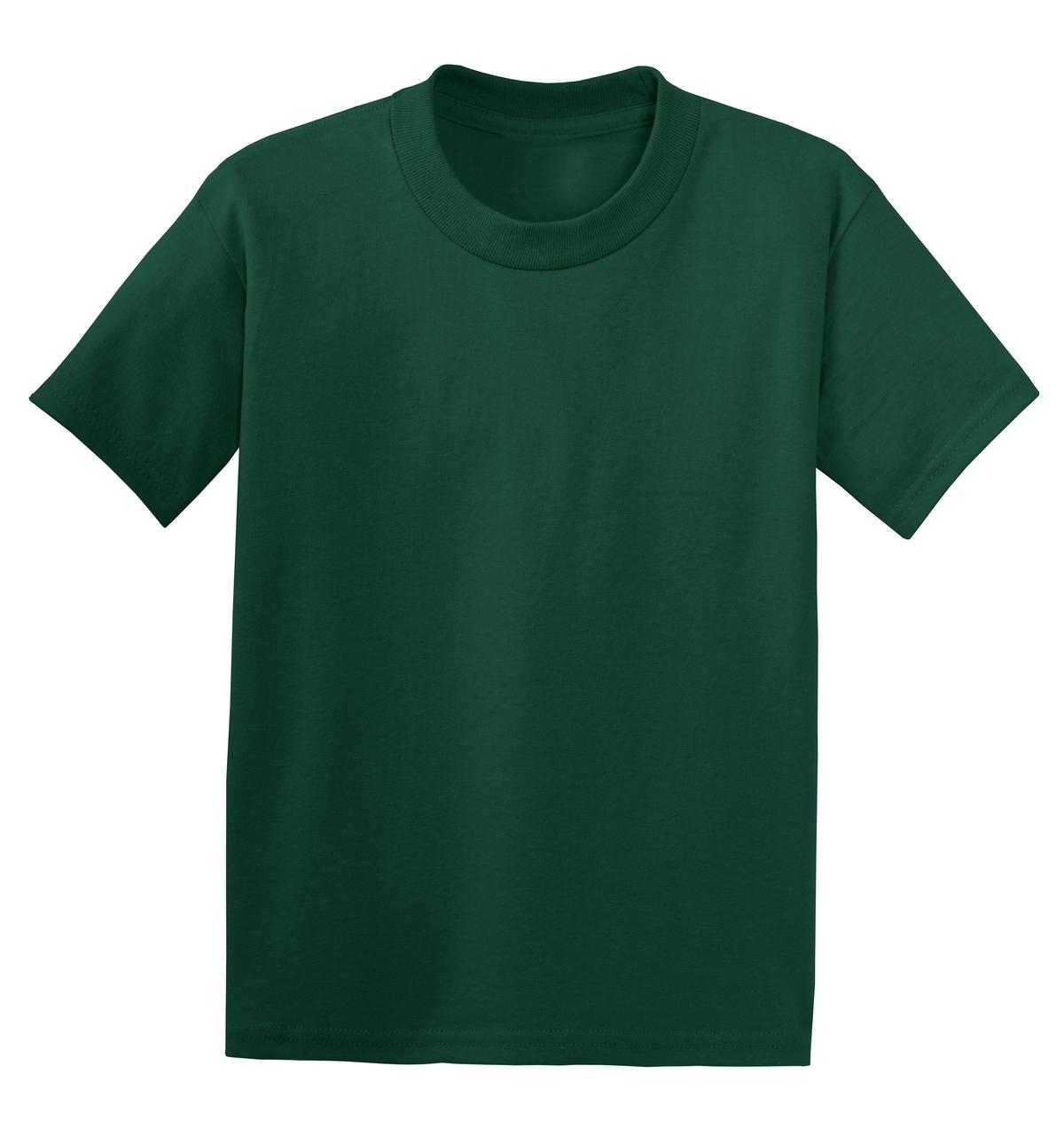 Hanes 5370 Youth Ecosmart 50/50 Cotton/Poly T-Shirt - Deep Forest - HIT a Double