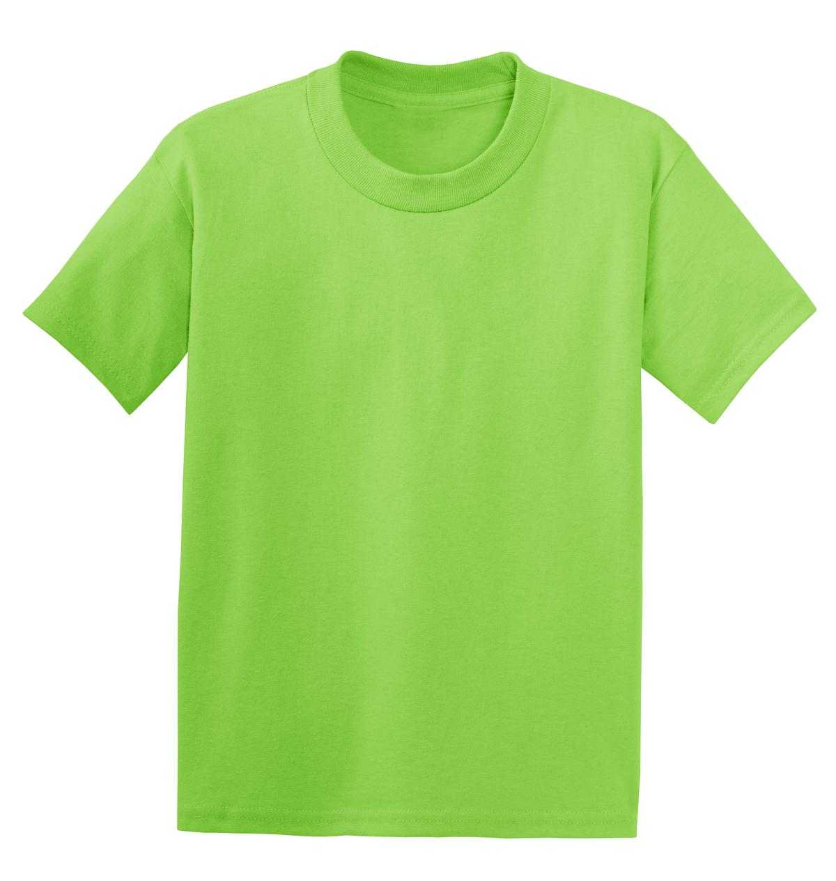 Hanes 5370 Youth Ecosmart 50/50 Cotton/Poly T-Shirt - Lime - HIT a Double