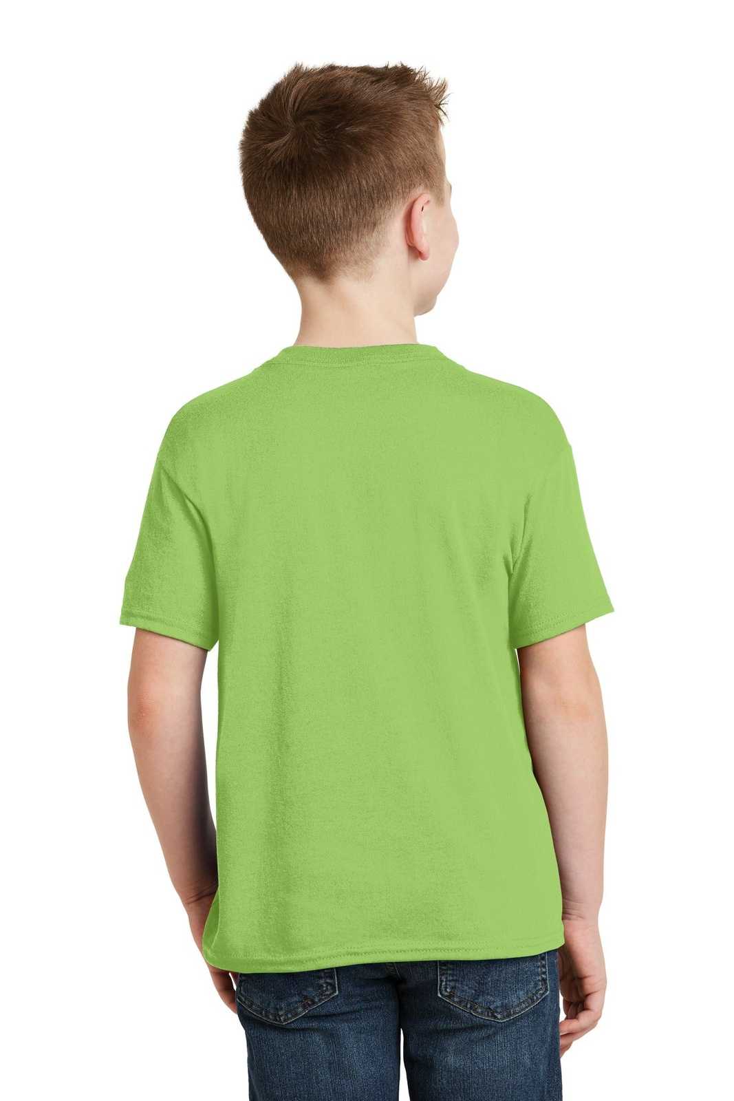 Hanes 5370 Youth Ecosmart 50/50 Cotton/Poly T-Shirt - Lime - HIT a Double