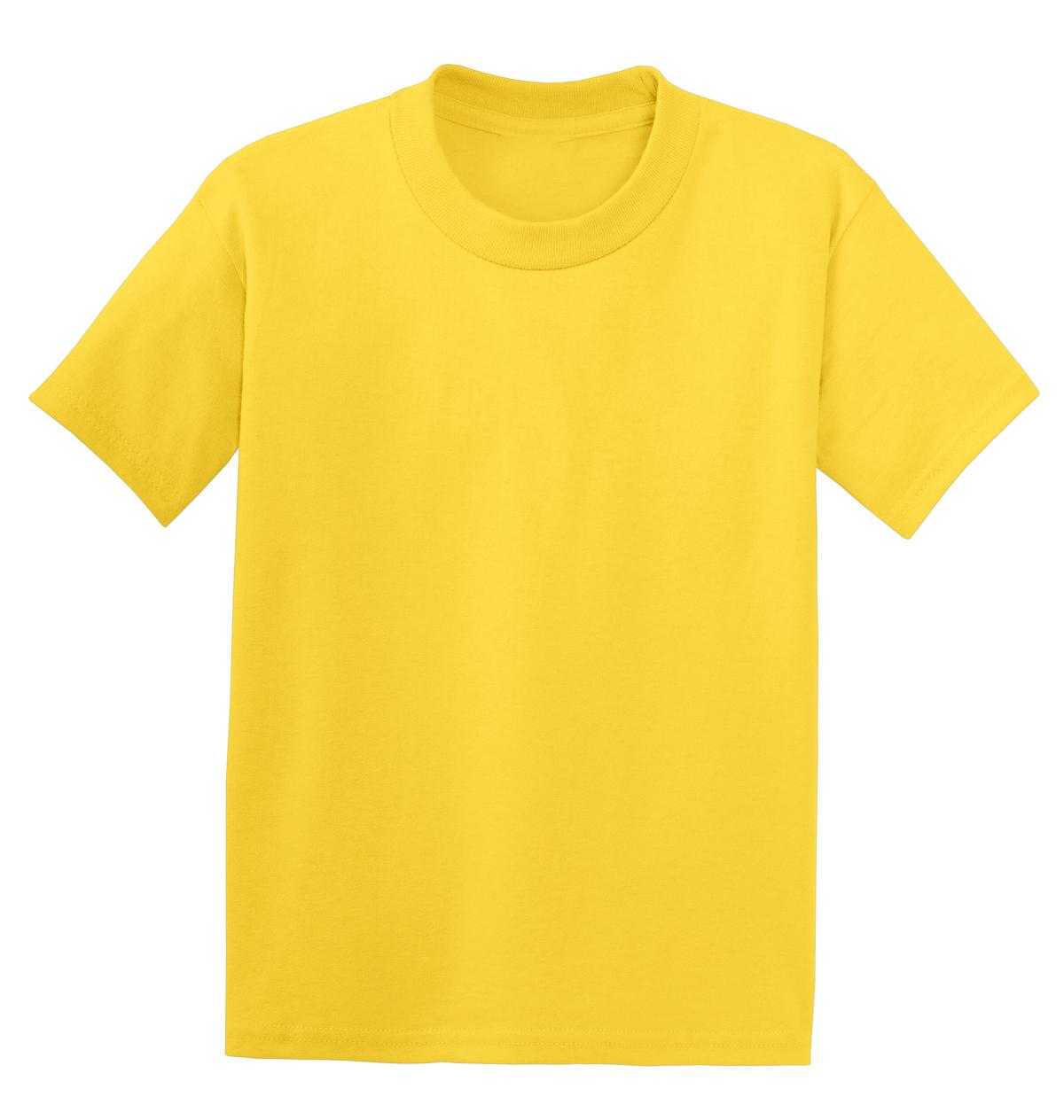 Hanes 5370 Youth Ecosmart 50/50 Cotton/Poly T-Shirt - Yellow - HIT a Double