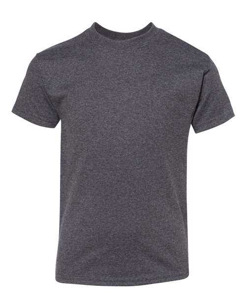 Hanes 5450 Authentic Youth Short Sleeve T-Shirt - Charcoal Heather - HIT a Double