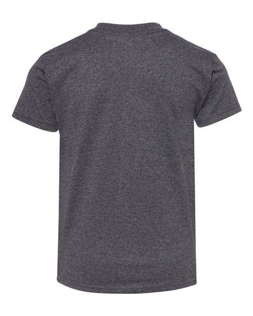 Hanes 5450 Authentic Youth Short Sleeve T-Shirt - Charcoal Heather - HIT a Double