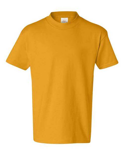 Hanes 5450 Authentic Youth Short Sleeve T-Shirt - Gold - HIT a Double