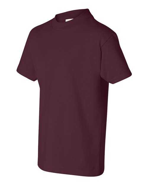 Hanes 5450 Authentic Youth Short Sleeve T-Shirt - Maroon - HIT a Double