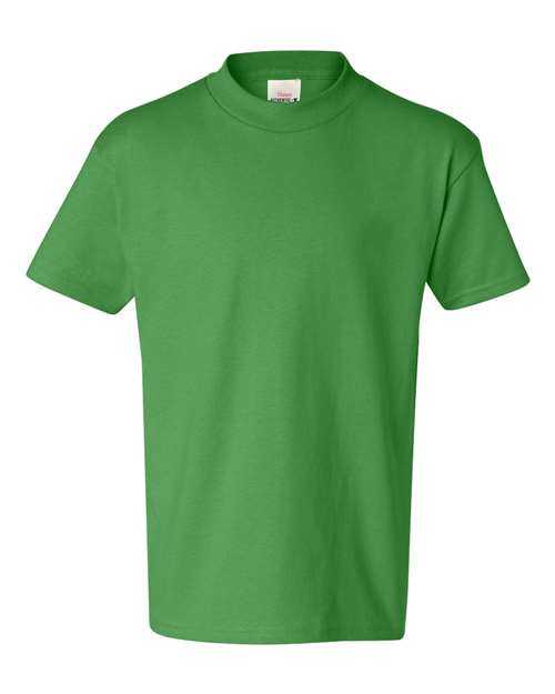 Hanes 5450 Authentic Youth Short Sleeve T-Shirt - Shamrock Green - HIT a Double