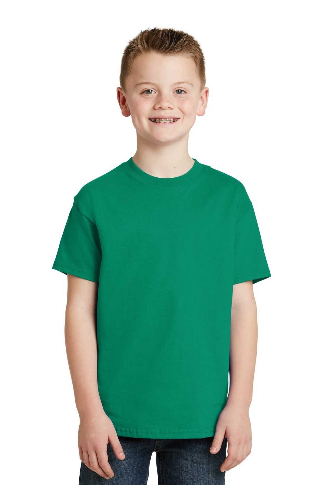 Hanes Authentic Kids' Cotton T-Shirt Kelly Green XS