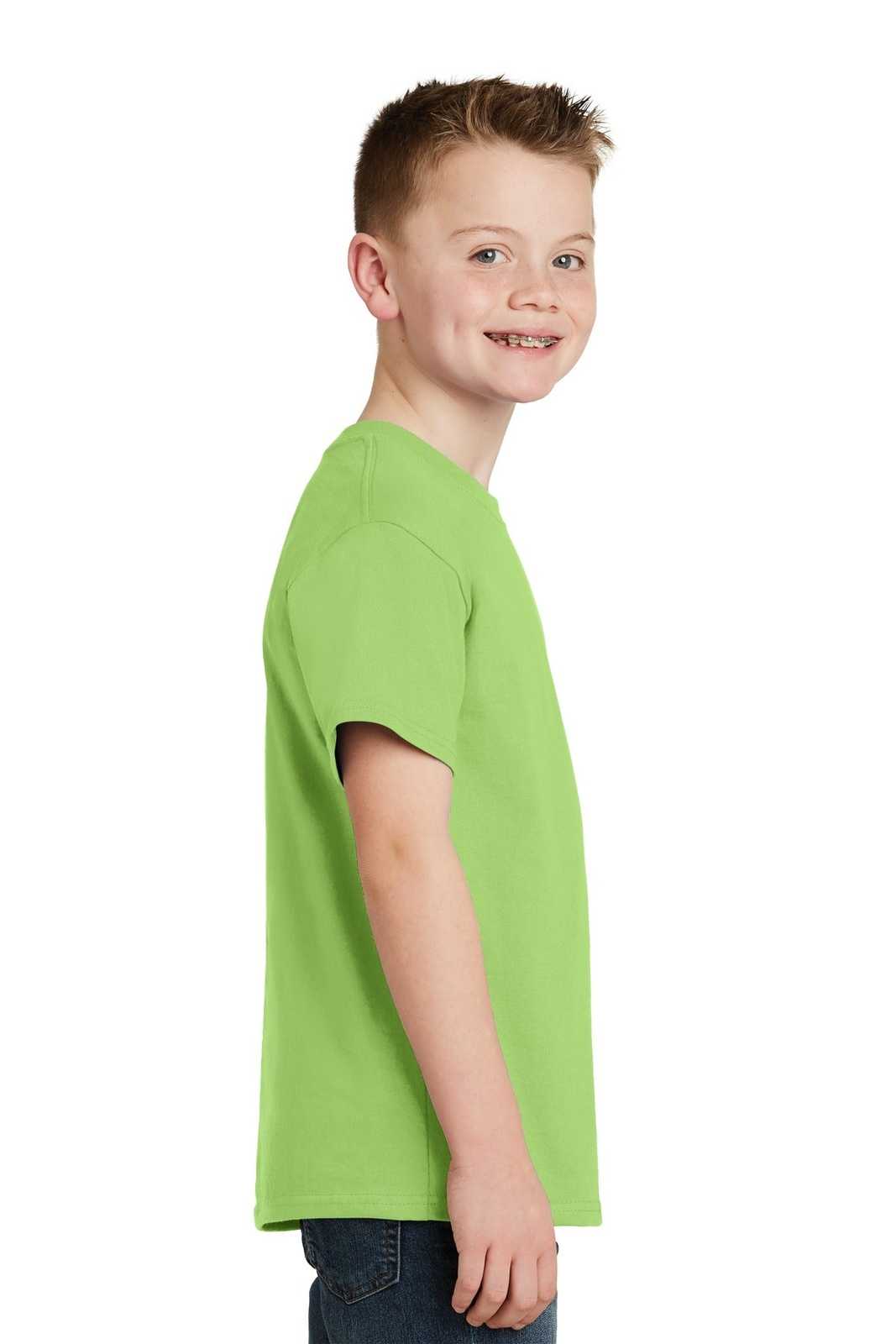 Hanes 5450 Youth Tagless 100% Cotton T-Shirt - Lime - HIT a Double