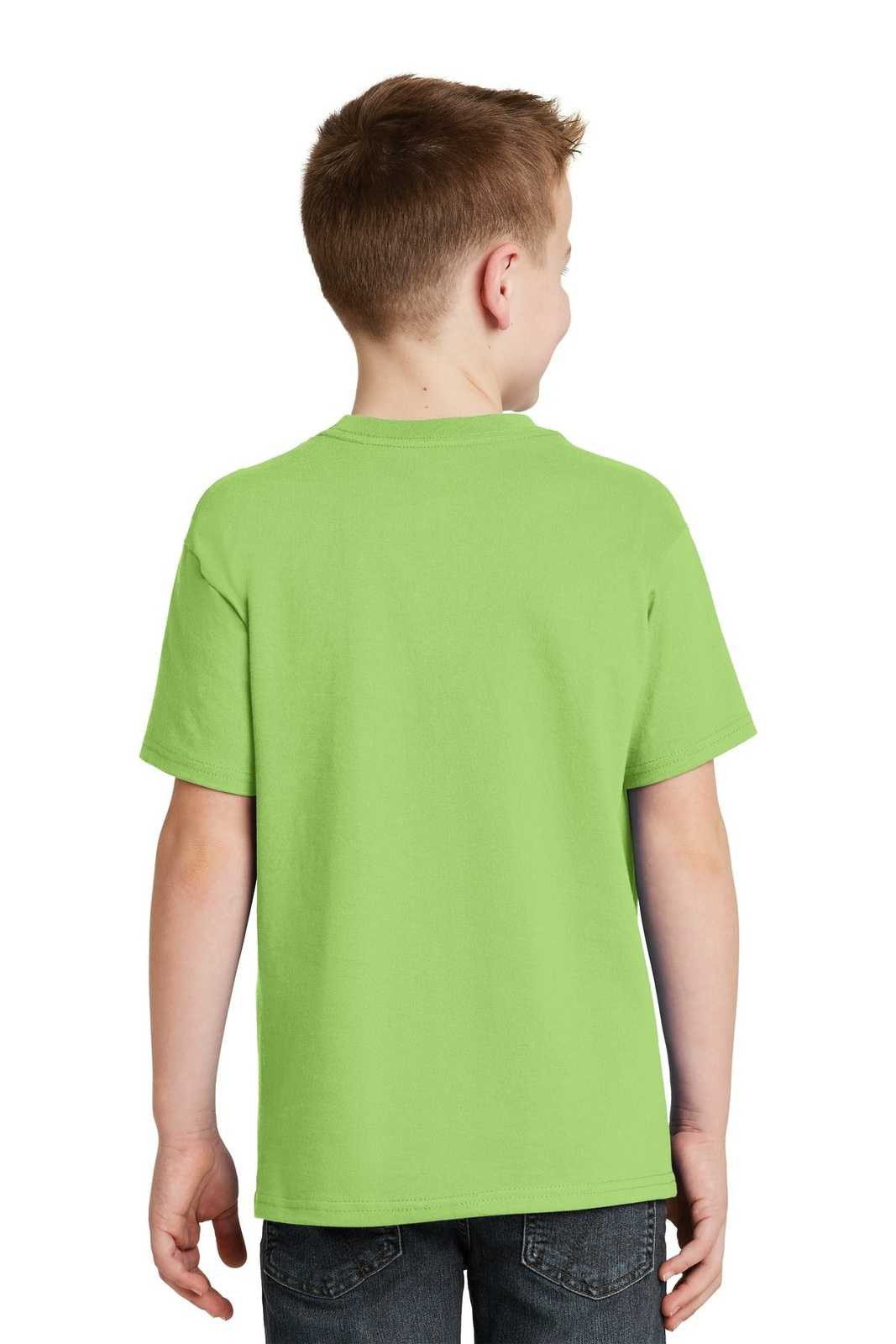 Hanes 5450 Youth Tagless 100% Cotton T-Shirt - Lime - HIT a Double