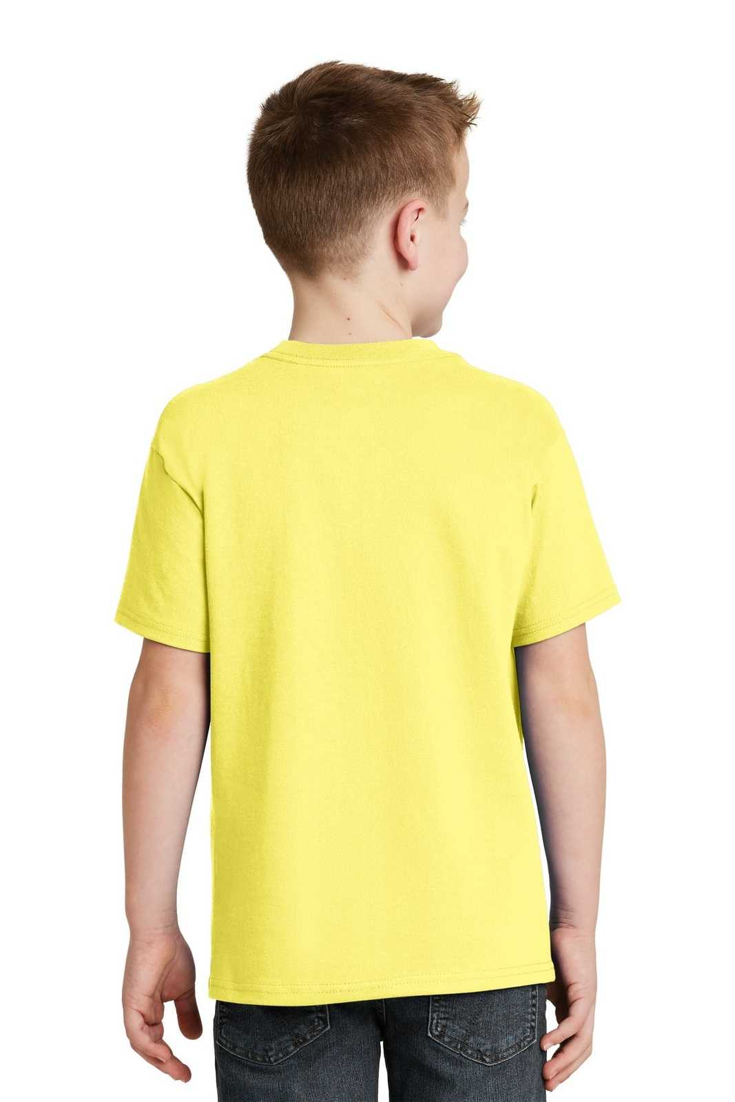 Hanes 5450 Youth Tagless 100% Cotton T-Shirt - Yellow - HIT a Double