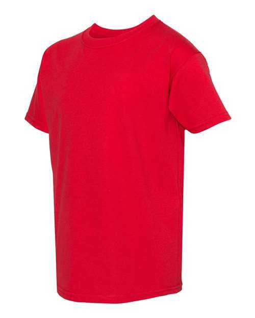 Hanes 5480 Essential-T Youth Short Sleeve T-Shirt - Athletic Red - HIT a Double