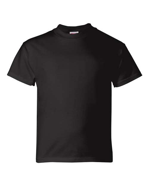 Hanes 5480 Essential-T Youth Short Sleeve T-Shirt - Black - HIT a Double
