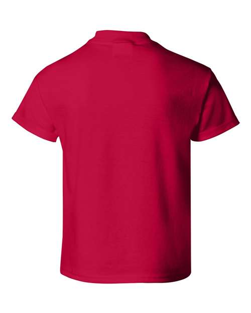 Hanes 5480 Essential-T Youth Short Sleeve T-Shirt - Deep Red - HIT a Double