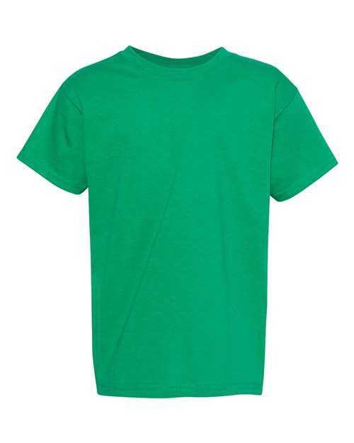 Hanes 5480 Essential-T Youth Short Sleeve T-Shirt - Kelly Green - HIT a Double