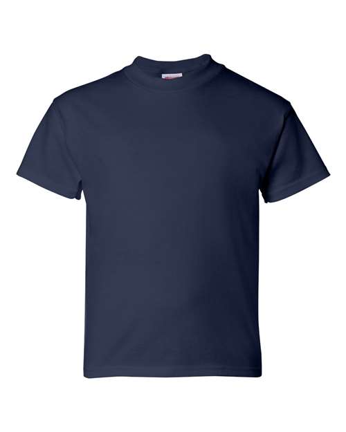 Hanes 5480 Essential-T Youth Short Sleeve T-Shirt - Navy - HIT a Double