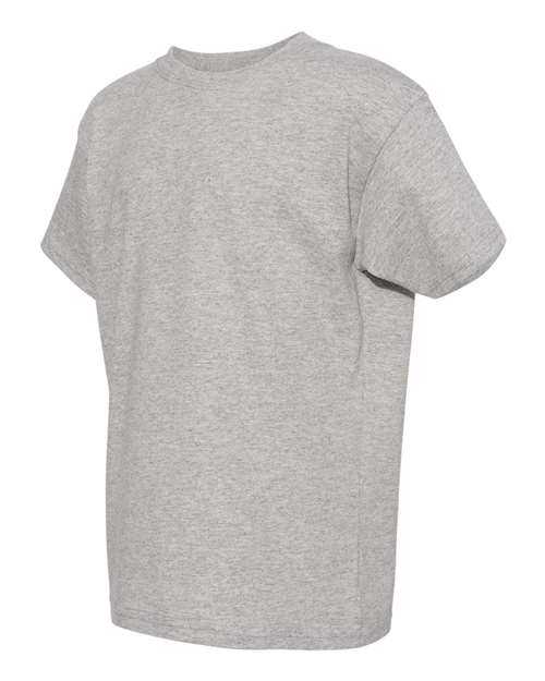Hanes 5480 Essential-T Youth Short Sleeve T-Shirt - Oxford Grey - HIT a Double