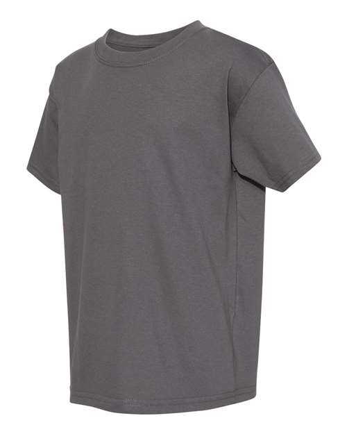 Hanes 5480 Essential-T Youth Short Sleeve T-Shirt - Smoke Grey - HIT a Double