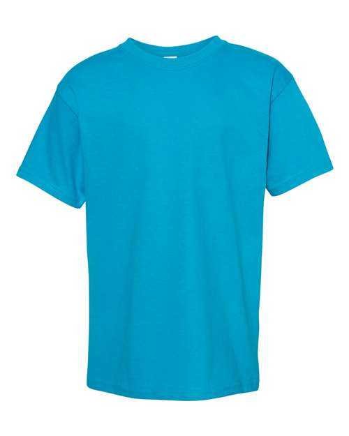 Hanes 5480 Essential-T Youth Short Sleeve T-Shirt - Teal - HIT a Double