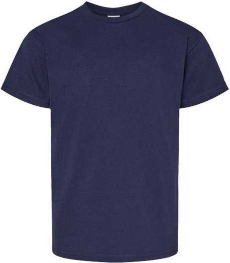 Hanes 5480 Essential-T Youth T-Shirt - Athletic Navy" - "HIT a Double
