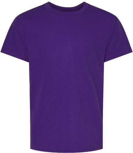 Hanes 5480 Essential-T Youth T-Shirt - Athletic Purple" - "HIT a Double