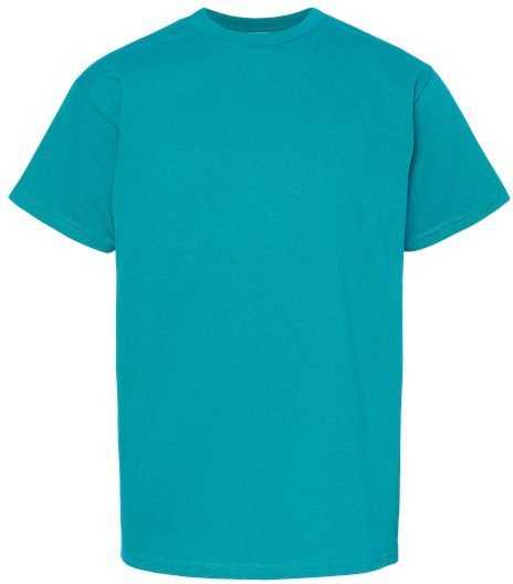 Hanes 5480 Essential-T Youth T-Shirt - Athletic Teal" - "HIT a Double