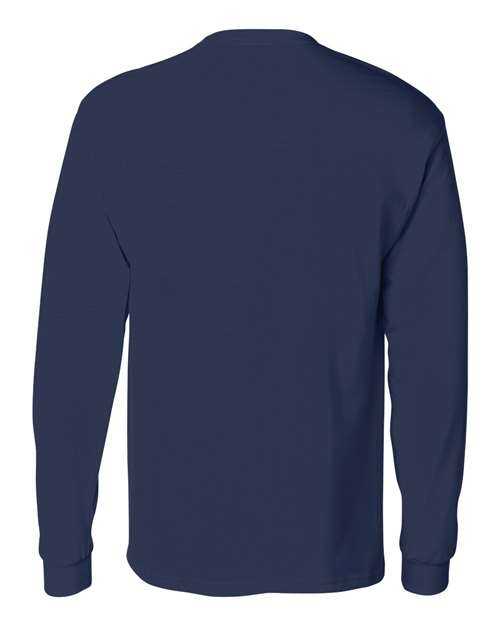 Hanes 5596 Authentic Long Sleeve Pocket T-Shirt - Navy - HIT a Double