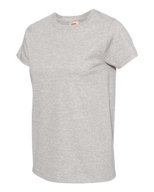 Hanes 5680 Essential-T Womens Short Sleeve T-Shirt - Oxford Grey - HIT a Double
