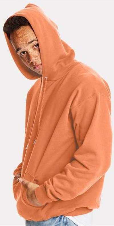 Hanes F170 Ultimate Cotton Hooded Sweatshirt - Pumpkin&quot; - &quot;HIT a Double