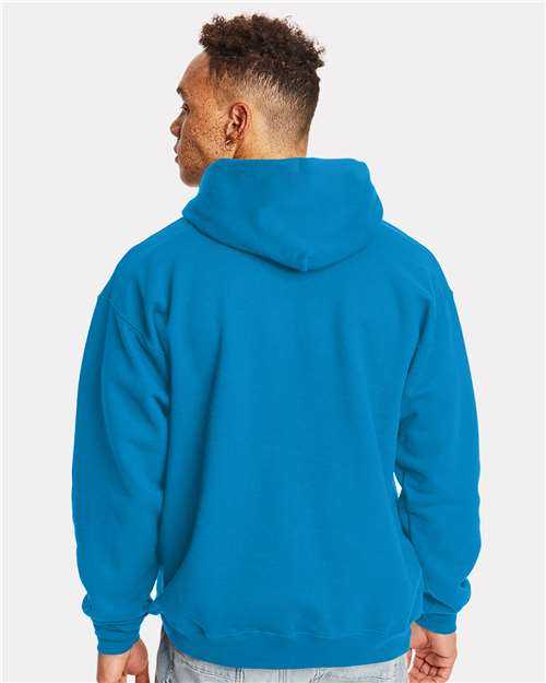 Hanes F170 Ultimate Cotton Hooded Sweatshirt - Teal&quot; - &quot;HIT a Double