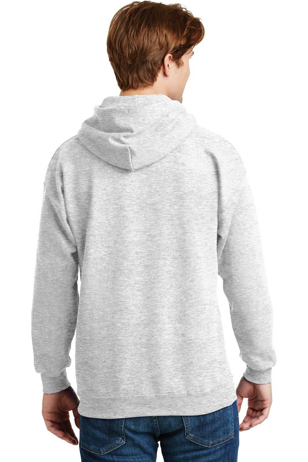 Hanes F170 Ultimate Cotton Pullover Hooded Sweatshirt - Ash - HIT a Double