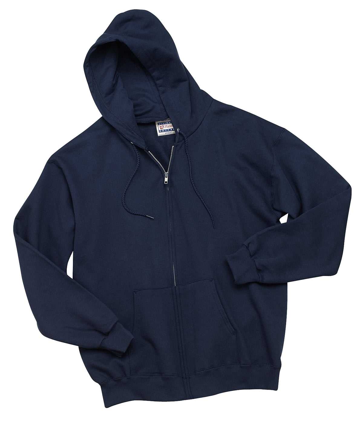 Hanes F283 Ultimate Cotton Full-Zip Hooded Sweatshirt - Navy - HIT a Double